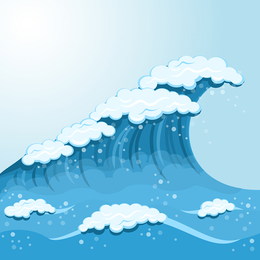 1024x1024 Sea Wave Vector Free Download Cdr Files