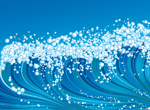 500x368 Sea Waves Vector Background Set 03 Free Download