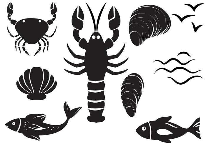 700x490 Free Seafood Vectors