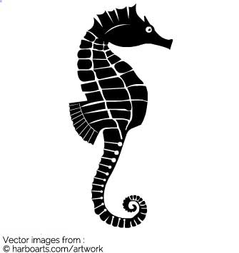 335x355 Download Seahorse Silhouette