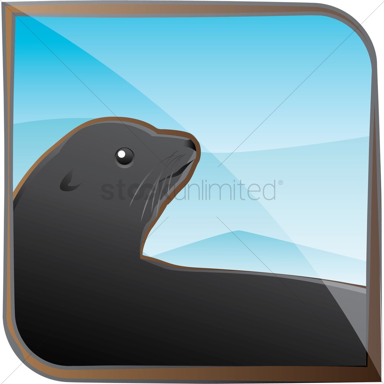 1300x1300 Free Seal Animal Vector Image