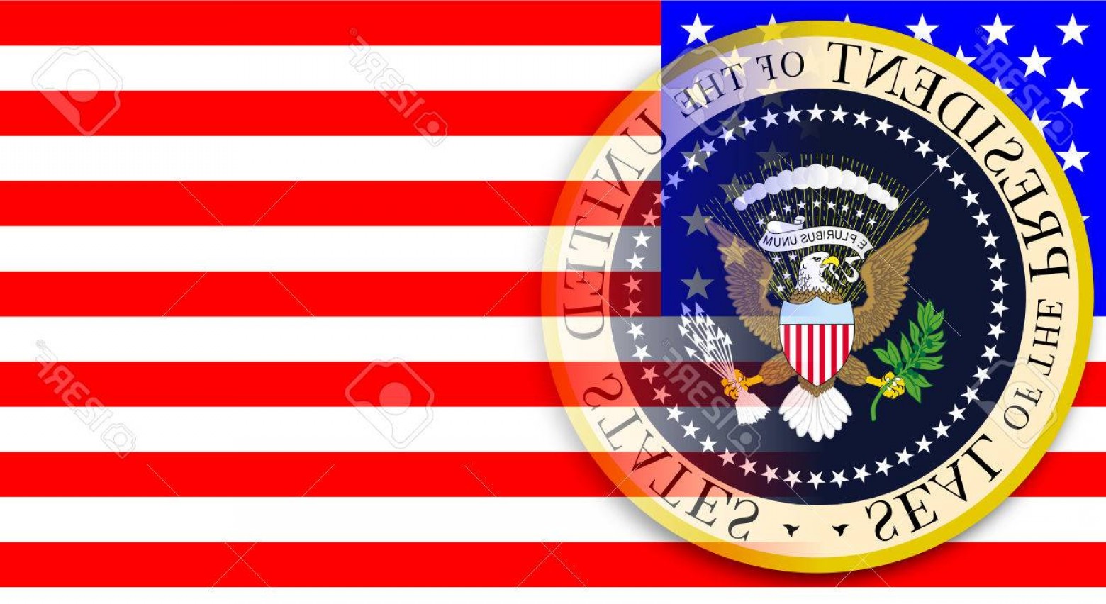 1560x852 Photostock Vector A Depiction Of The Seal Of The President Of The