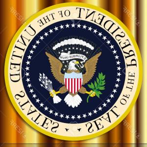 300x300 Presidential Seal Gold Against White Ai Vector Geekchicpro