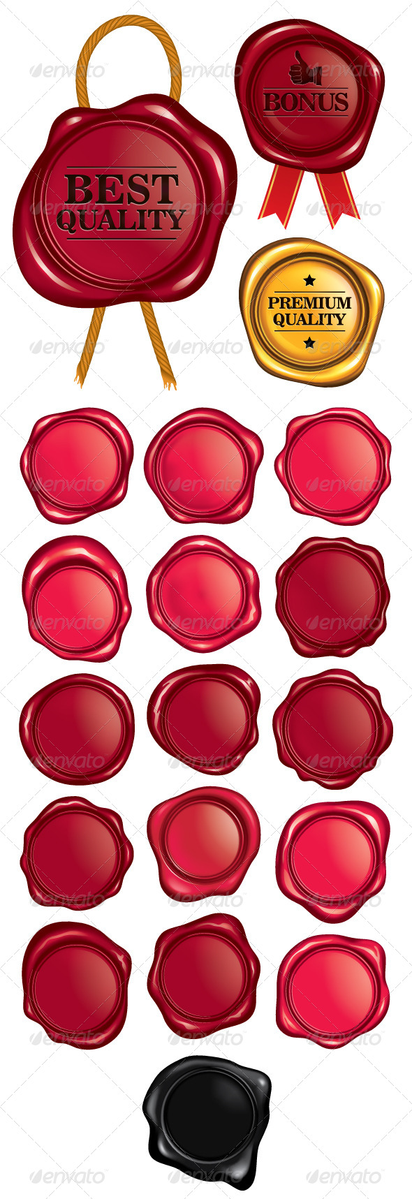 590x1717 Wax Stamp Set By Bayuprahara Graphicriver