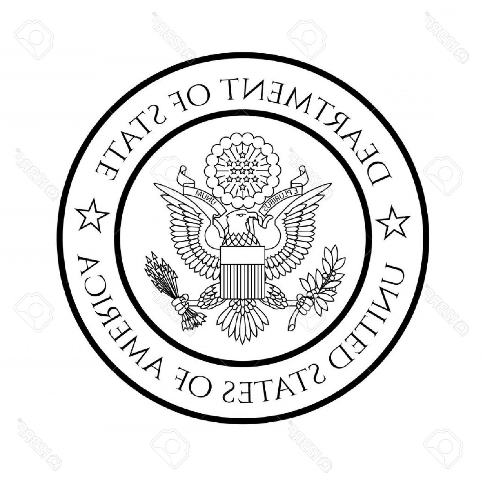 1560x1544 Photostock Vector Us Department Of State Seal Black On White