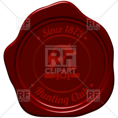 400x400 Hunt Label Wax Seal Vector Image Vector Artwork Of Objects