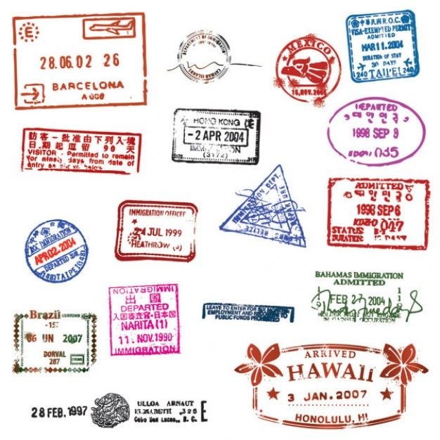 626x626 Passport Stamp Seal Vector Material. Art