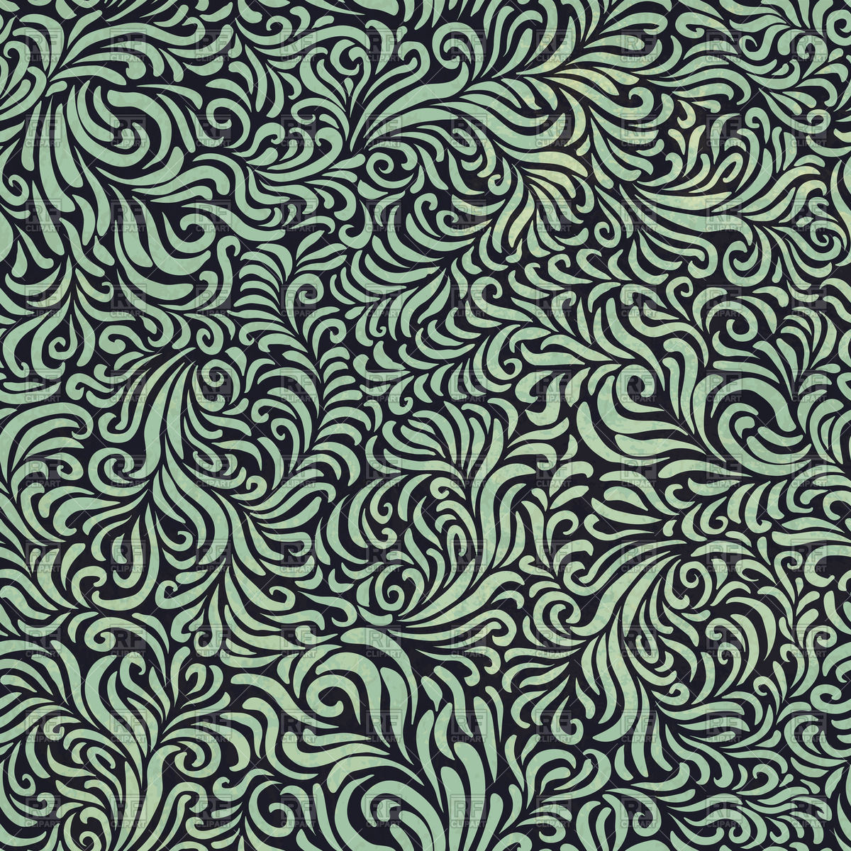 1200x1200 Seamless Floral Pattern In Vintage Style Vector Image Vector