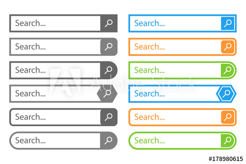 500x334 Search Bar Vector Design Element, In Flat Style
