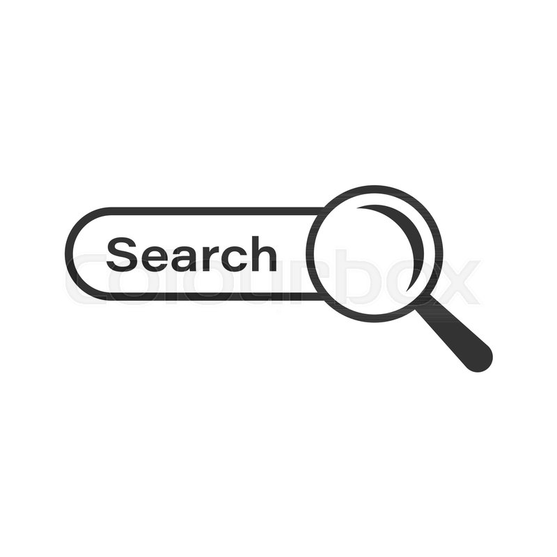800x800 Search Bar Vector Ui Element Icon In Flat Style. Search Website