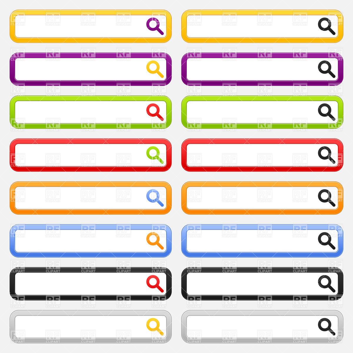 1200x1200 Search Box With Magnifying Glass Icon Vector Image Vector