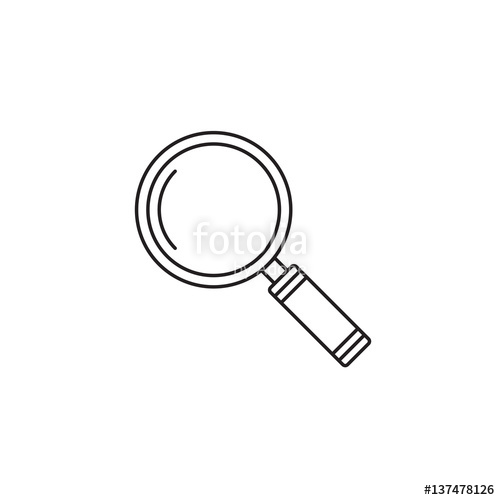 500x500 Search Icon Vector, Magnifying Glass Solid Logo Illustration
