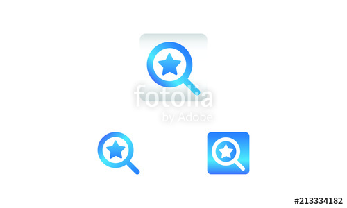 500x300 Search Icon With Star Symbol. Search Web Icon Vector Icon In