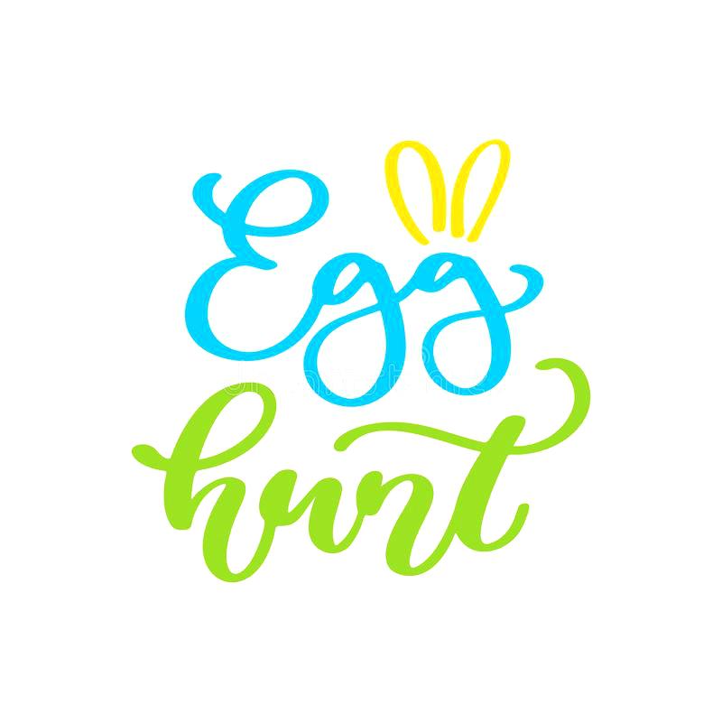 800x800 Download Egg Hunt Vector Lettering Hand Drawn Greeting Car Stock