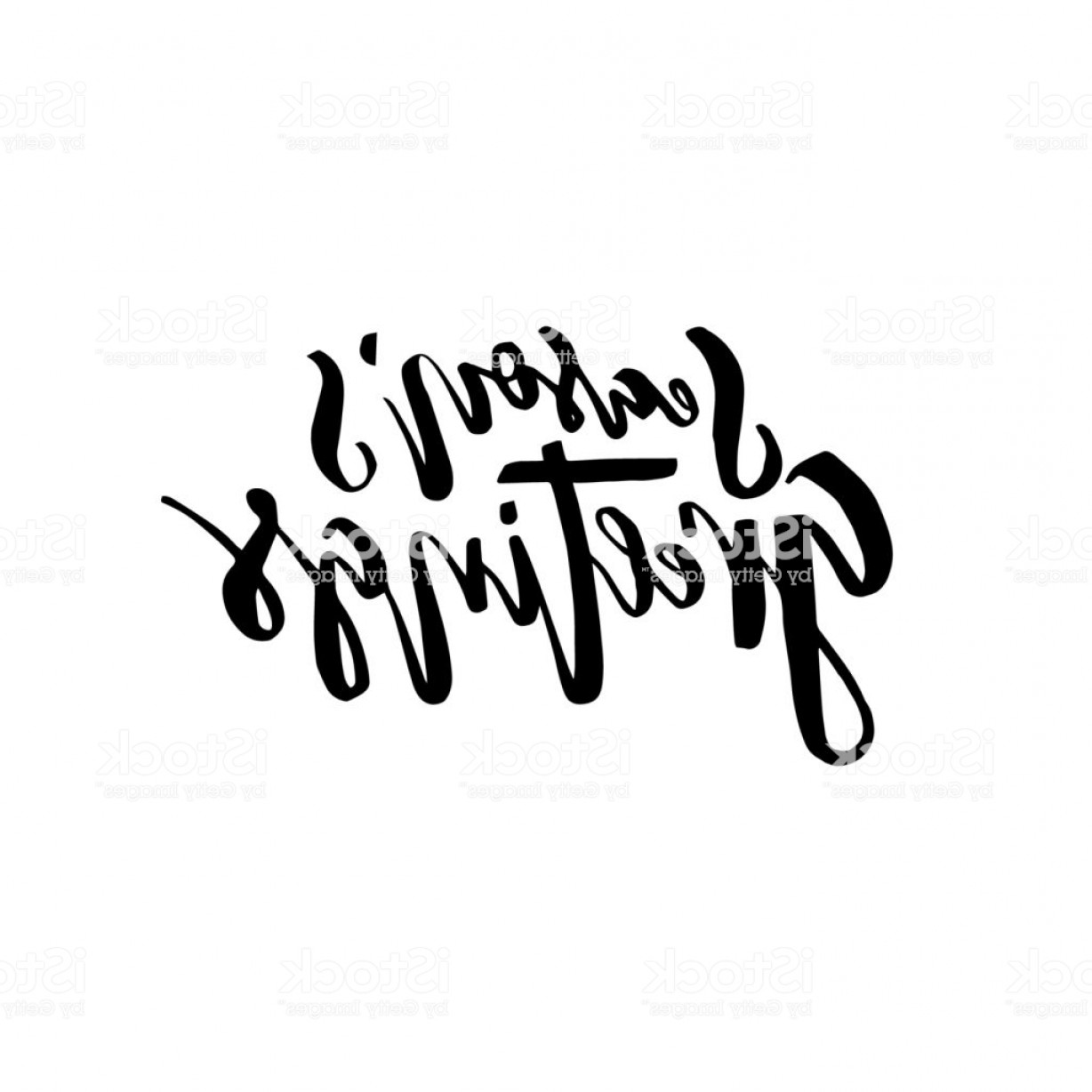 1228x1228 Merry Christmas Card With Calligraphy Seasons Greetings Vector