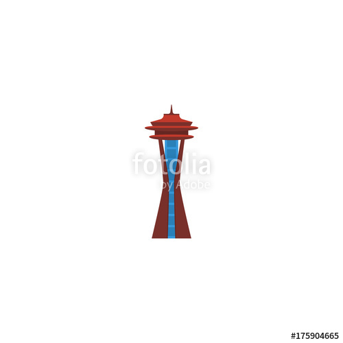 500x500 Flat Icon Space Needle Element. Vector Illustration Of Flat Icon