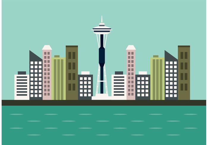 700x490 Seattle Skyline Vector