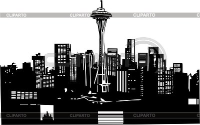 400x249 Seattle Skyline Stock Vector Graphics Cliparto
