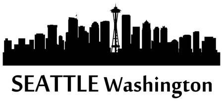 450x204 Stunning Seattle Skyline Vector Digital Artwork For Sale On Fine