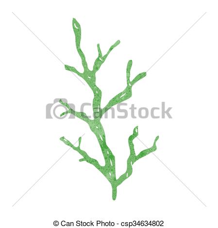 449x470 Freehand Retro Cartoon Seaweed.