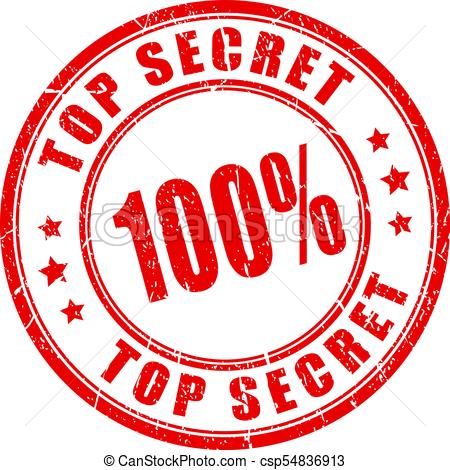 450x470 Top Secret Rubber Vector Stamp Isolated On White Background.