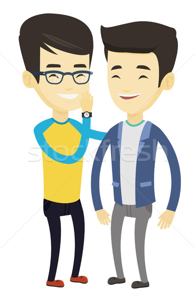 388x600 One Man Whispering To Another Secret. Vector Illustration Andrei