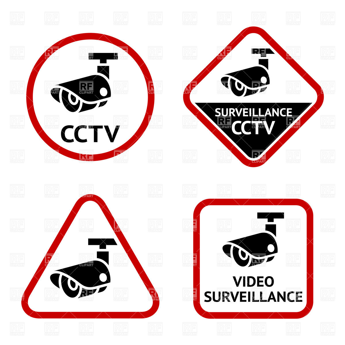 1200x1200 Security Camera Sticky Labels Vector Image Vector Artwork Of