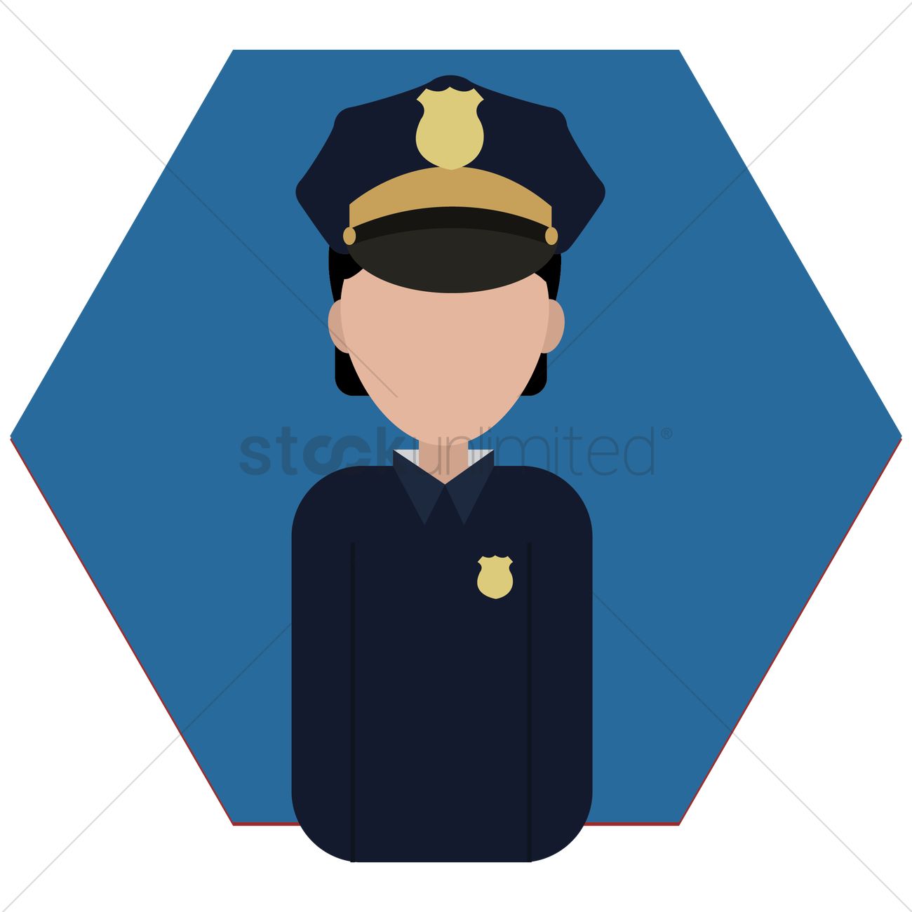 1300x1300 Security Woman Vector Image