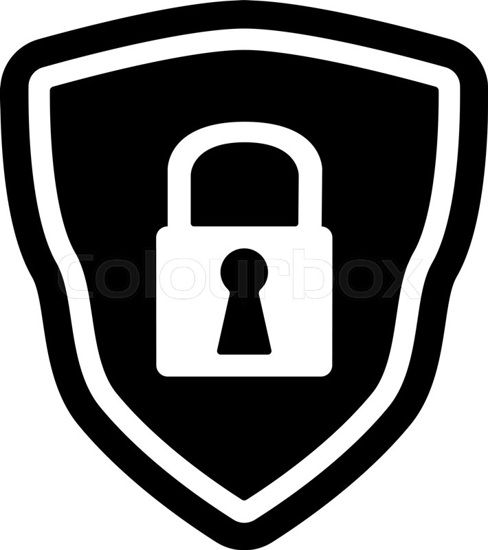 710x800 The Shield Icon. Security Symbol. Flat Vector Illustration Stock