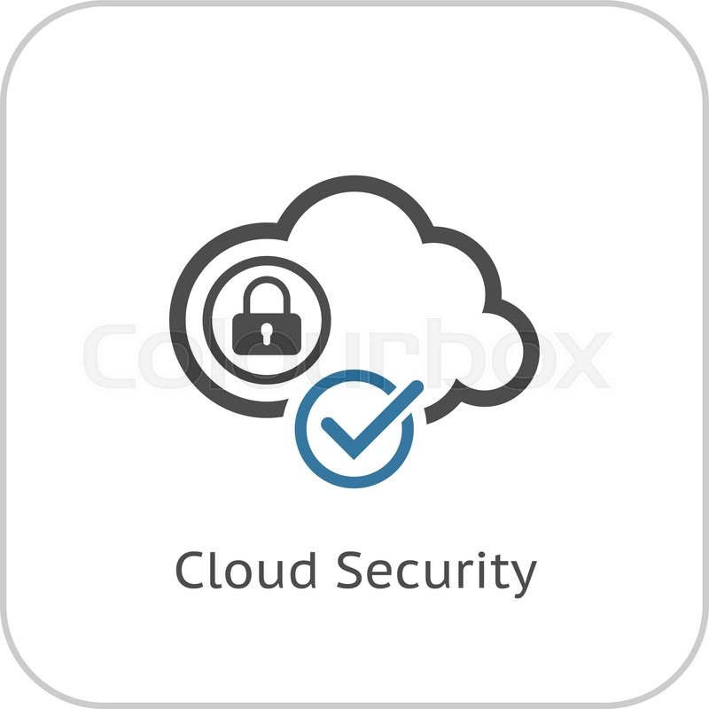 800x800 Cloud Security Icon. Flat Design. Business Concept Isolated