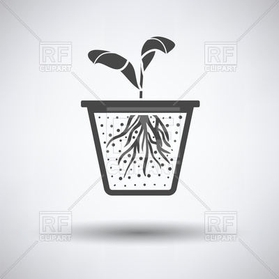 400x400 Seedling Icon On Gray Background Vector Image Vector Artwork Of