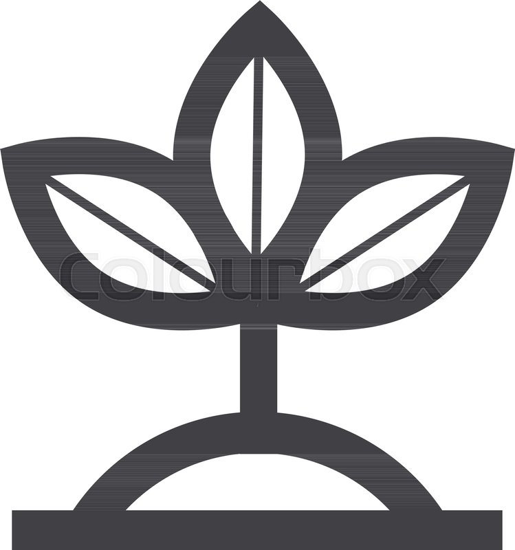 749x800 Seedling Vector Silhouette Stock Vector Colourbox
