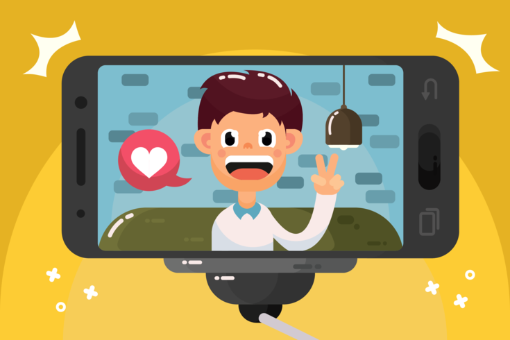 735x490 Selfie Vector