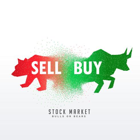 490x490 Buy And Sell Concept Design Showing Bull And Bear