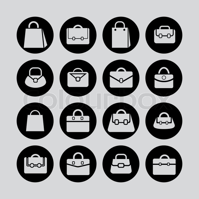 800x800 Bags Market Sell Vector Set Stock Vector Colourbox