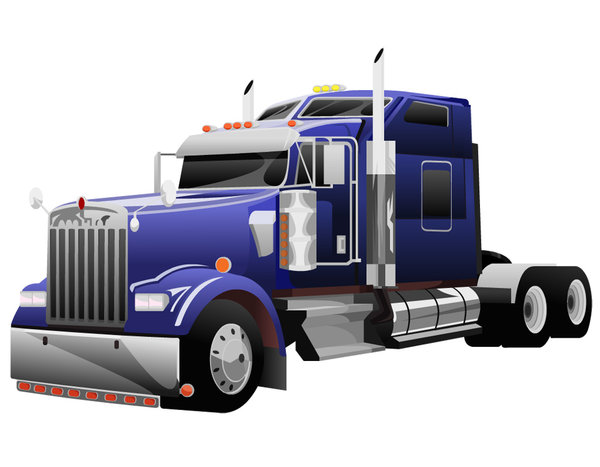 600x467 Semi Truck Front Vector