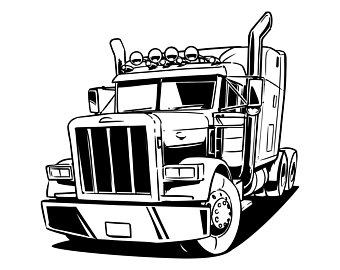 340x270 Semi Truck Svg Etsy