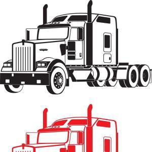 Semi Truck Vector at GetDrawings | Free download