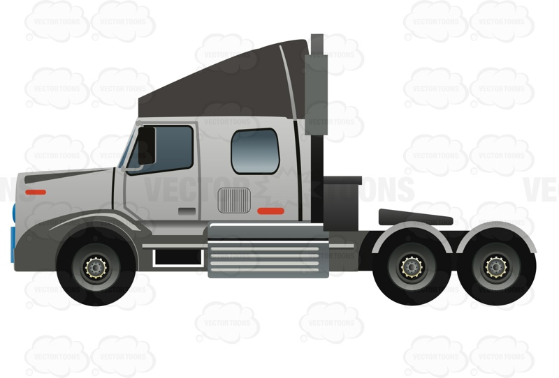 800x542 Semi Truck Without A Trailer Semi Truck Vector Art Free