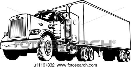 450x235 Semi Truck Drawings Semi1 Clipart And Vectorart Vehicles
