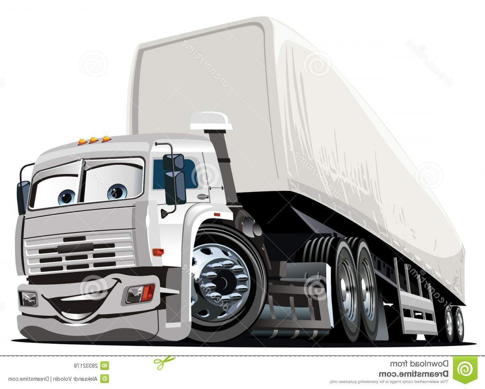 1560x1250 Royalty Free Stock Photography Vector Cartoon Semi Truck Image