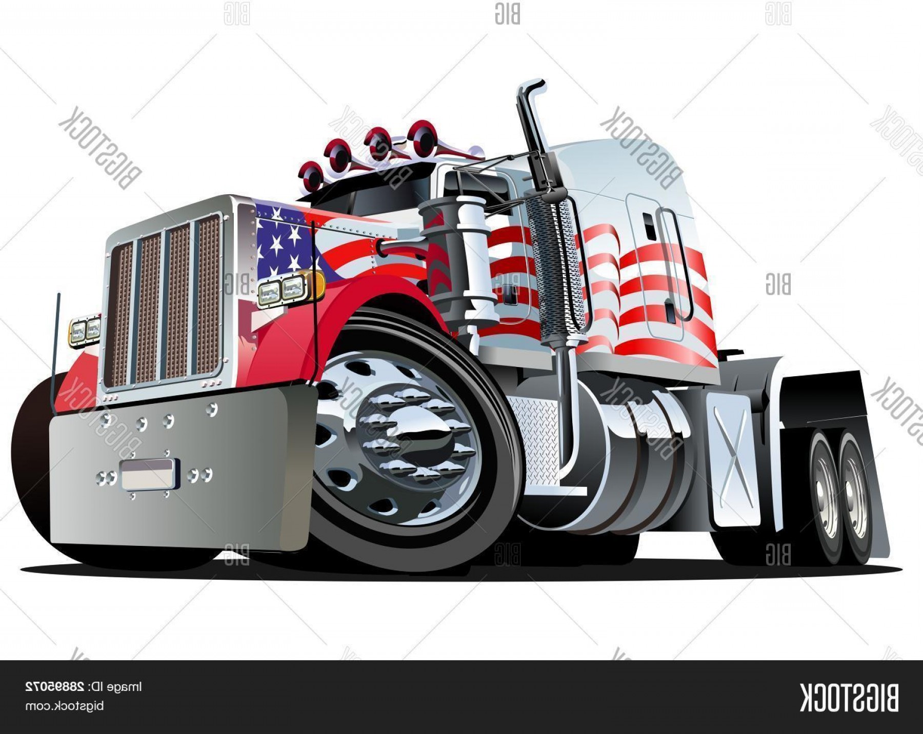 1800x1432 Stock Vector Vector Cartoon Semi Truck Arenawp