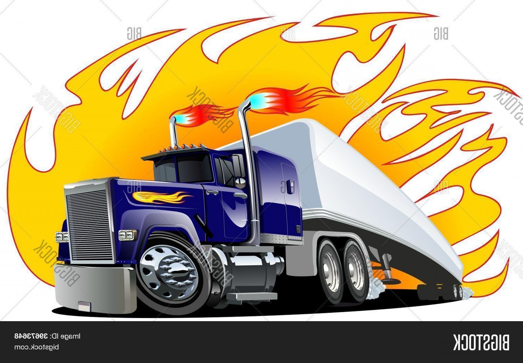 1800x1249 Stock Vector Vector Cartoon Semi Truck One Click Repaint Sohadacouri