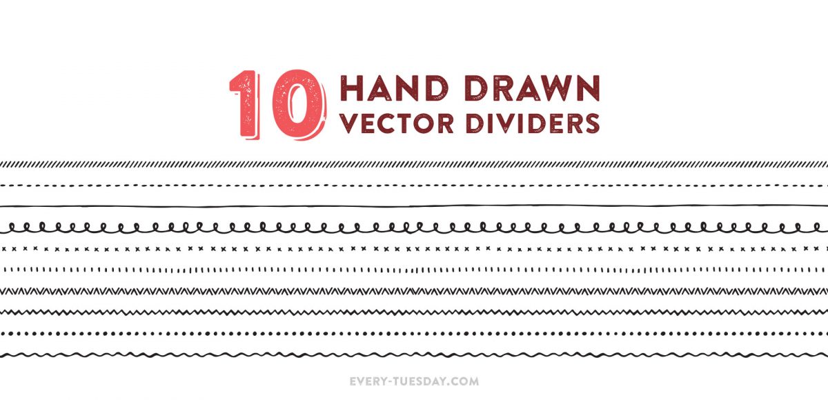 1200x580 Freebie Hand Drawn Vector Dividers