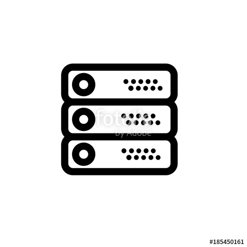 500x500 Server Vector Icon Stock Image And Royalty Free Vector Files On