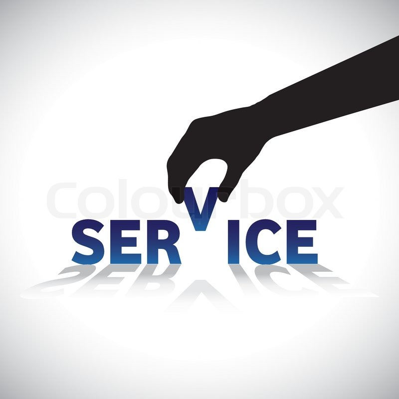 800x800 Concept Vector Graphic Hand Silhouette Arranging Words Service