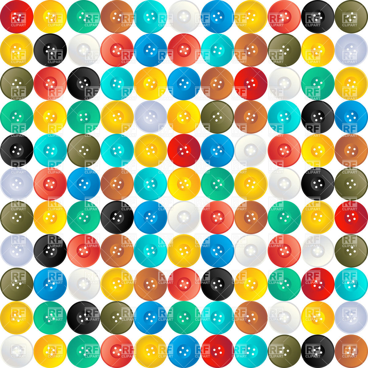 1200x1200 Sewing Button Seamless Pattern Vector Image Vector Artwork Of