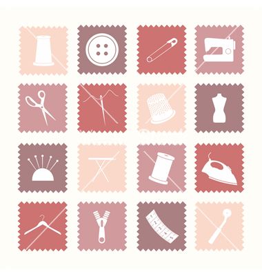 380x400 Sewing Icons Vector Design Icons, Adobe