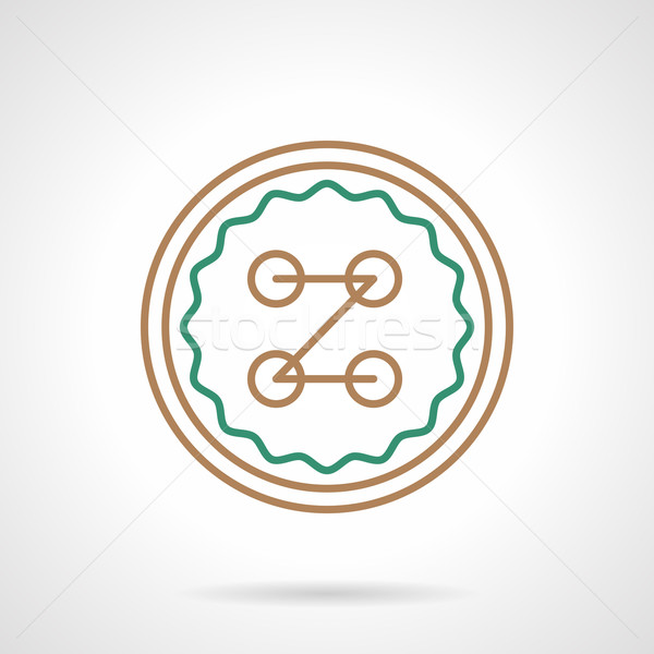 600x600 Flat Vector Icon For Sewing Button Vector Illustration Oleksandr