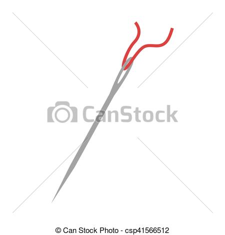 450x470 Sewing Needle Icon Over White Background. Tailor Shop Design